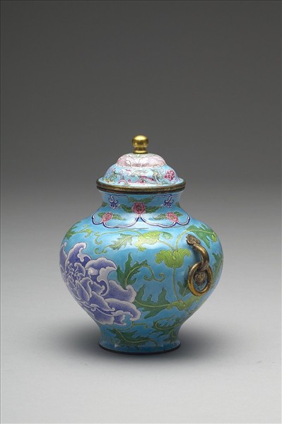 銅胎畫琺瑯蓋罐
