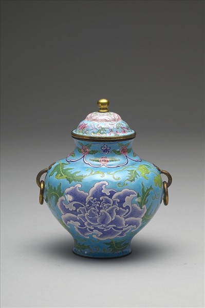 銅胎畫琺瑯蓋罐