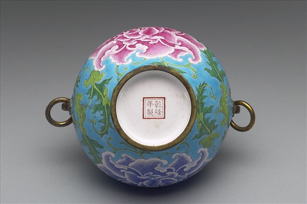 銅胎畫琺瑯蓋罐