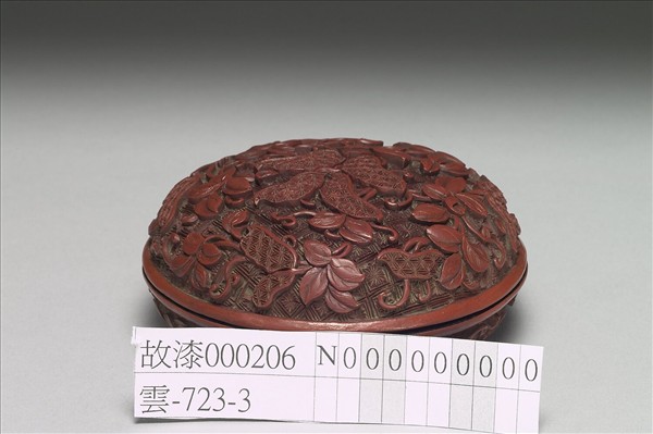 剔紅長生果圓盒