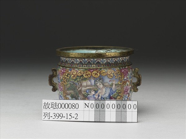 銅胎畫琺瑯西洋母子圖爐