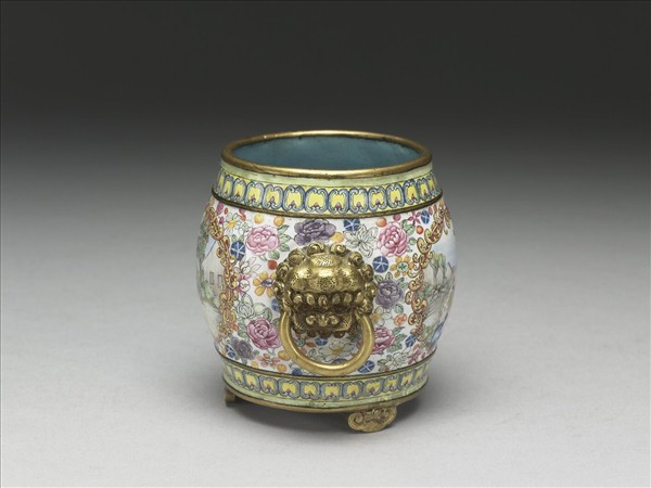 銅胎畫琺瑯西洋母子圖爐