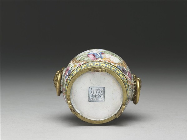 銅胎畫琺瑯西洋母子圖爐