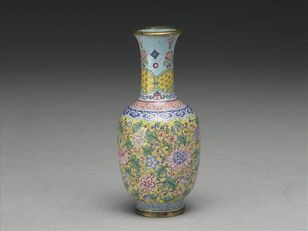 銅胎畫琺瑯瓶