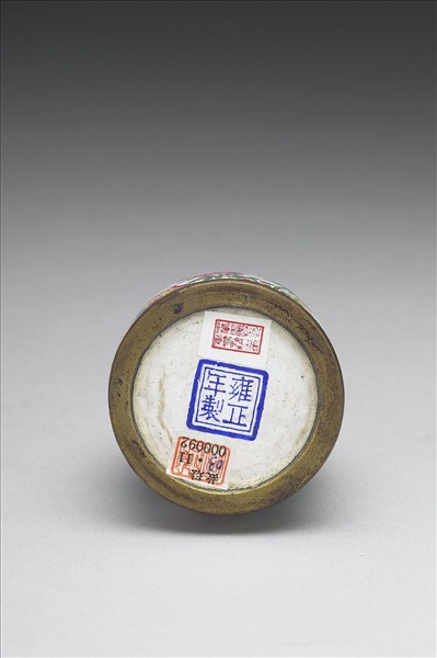 銅胎畫琺瑯長頸瓶