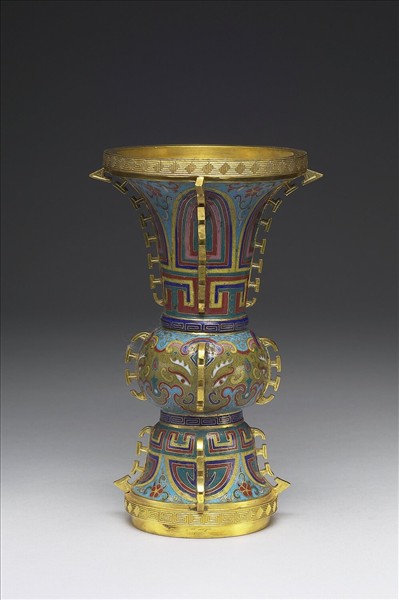 掐絲琺瑯蕉葉花觚