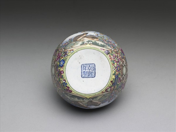 銅胎畫琺瑯花鳥圖爐