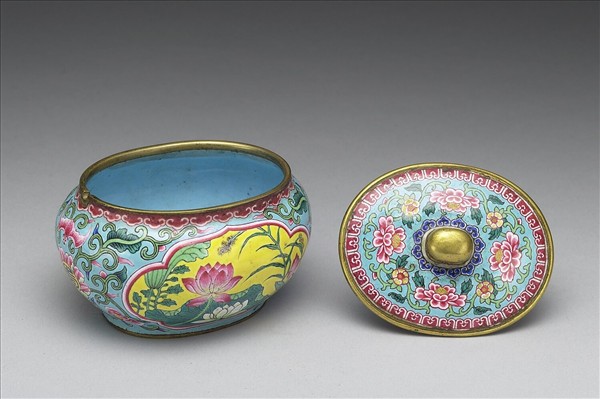 銅胎畫琺瑯水盛