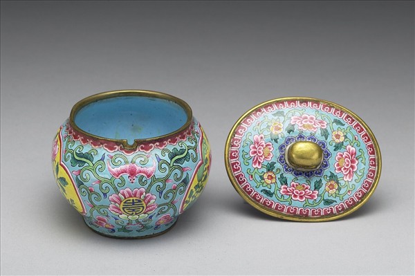 銅胎畫琺瑯水盛