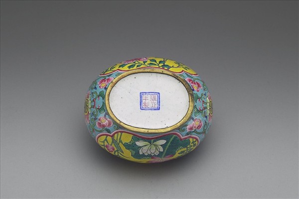 銅胎畫琺瑯水盛