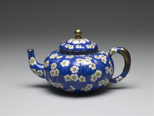 銅胎畫琺瑯冰梅紋壺