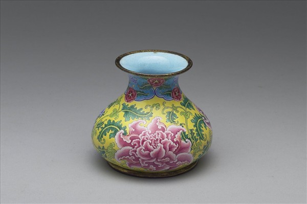 銅胎畫琺瑯石榴罐