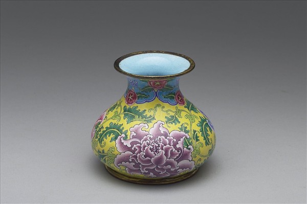 銅胎畫琺瑯石榴罐