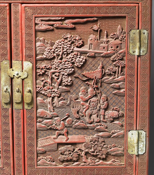 剔紅職貢圖小櫃