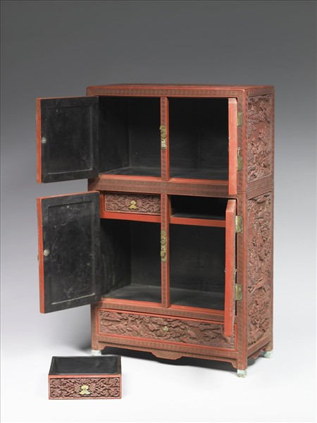 剔紅職貢圖小櫃