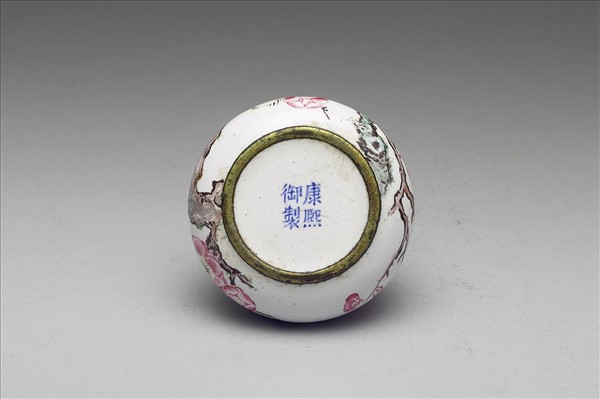 銅胎畫琺瑯梅花水盛
