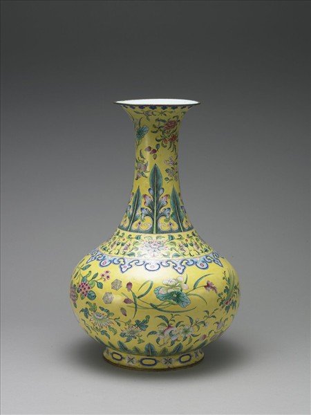 銅胎畫琺瑯花瓶