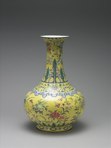 銅胎畫琺瑯花瓶