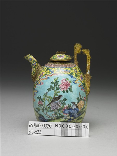 銅胎畫琺瑯執壺