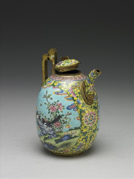 銅胎畫琺瑯執壺