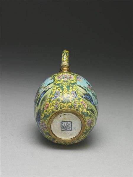 銅胎畫琺瑯執壺