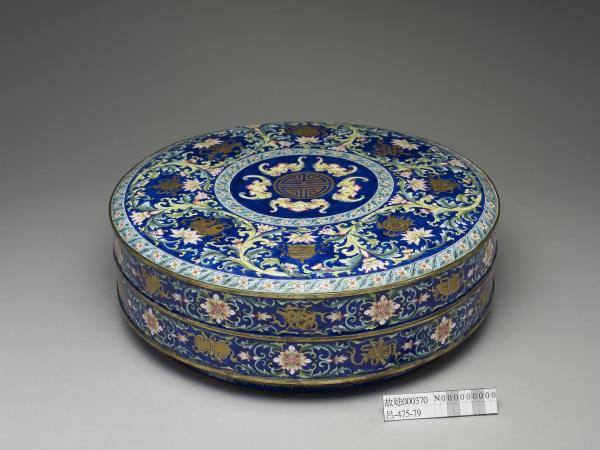 珐琅銅胎盖盒 銅胎畫琺瑯攢盒- 故宮