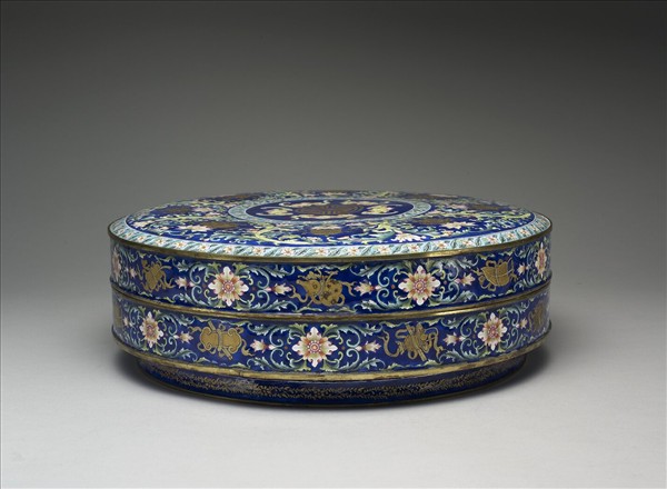 銅胎畫琺瑯攢盒