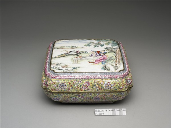 銅胎畫琺瑯方盒