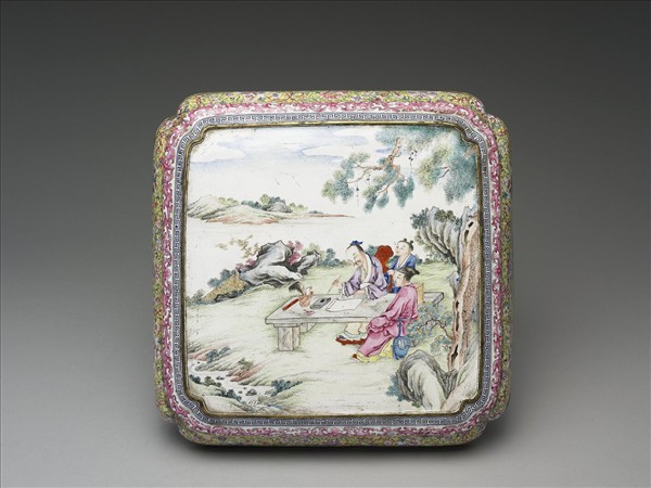 銅胎畫琺瑯方盒