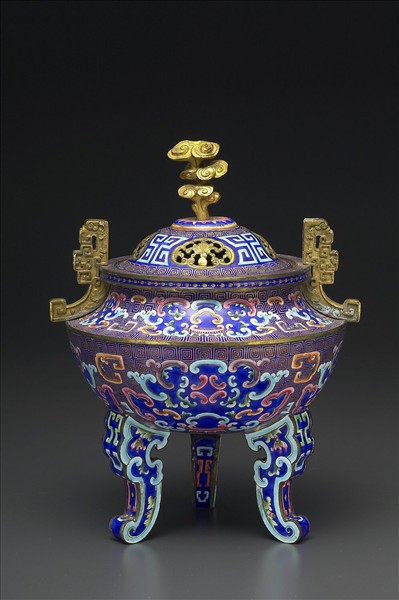 銅胎畫琺瑯爐
