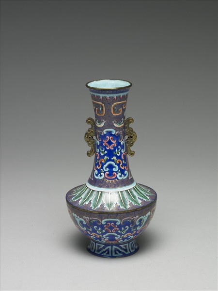 銅胎畫琺瑯瓶