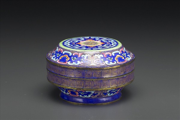 銅胎畫琺瑯圓盒