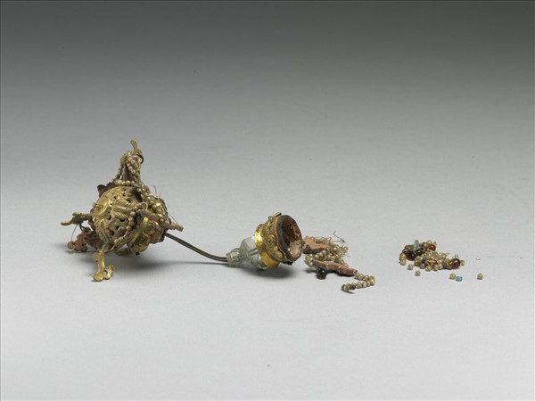 銅胎畫琺瑯黃地花卉紋瓶