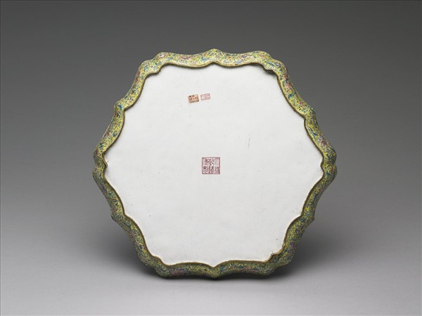 畫琺瑯五彩人物盤