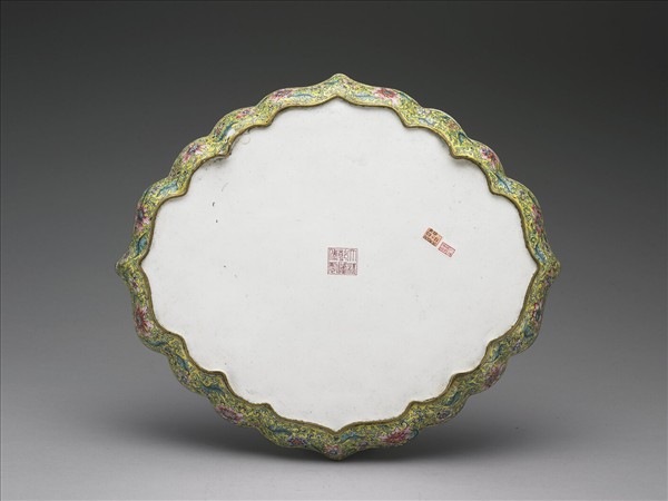 畫琺瑯五彩人物盤
