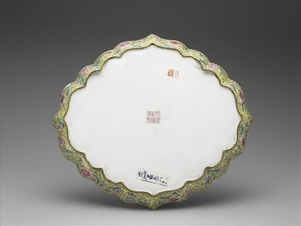 畫琺瑯五彩人物盤