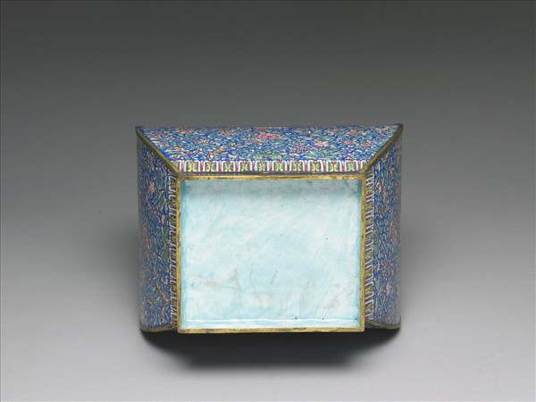 銅胎畫琺瑯雙耳方瓶