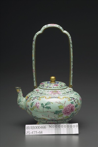 銅胎畫琺瑯提梁壺