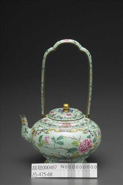 銅胎畫琺瑯提梁壺