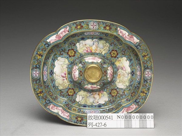 金胎掐絲琺瑯兼畫琺瑯盤