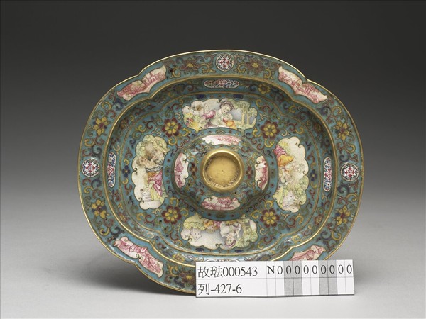 金胎掐絲琺瑯兼畫琺瑯盤