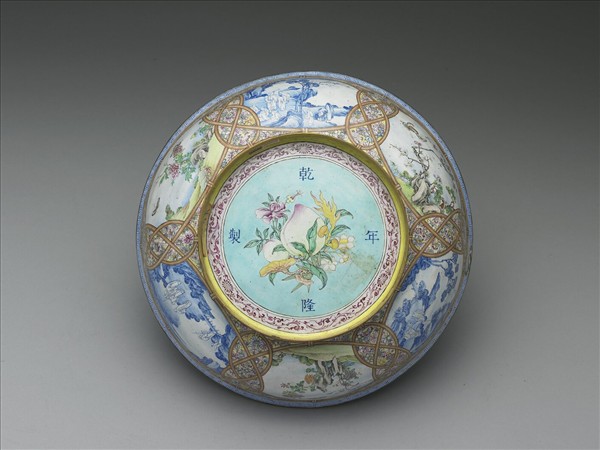 銅胎畫琺瑯花薰