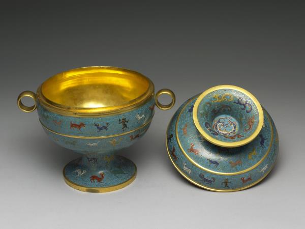 掐絲琺瑯動物紋豆