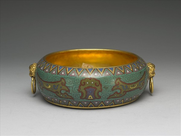 掐絲琺瑯螭紋墨海