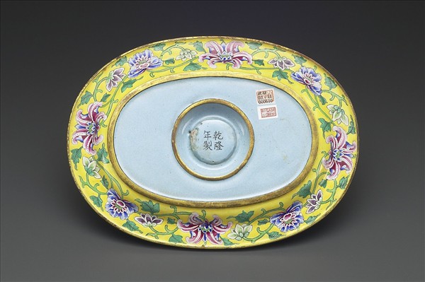 銅胎畫琺瑯盤