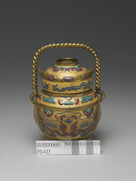 銅胎畫琺瑯提梁卣