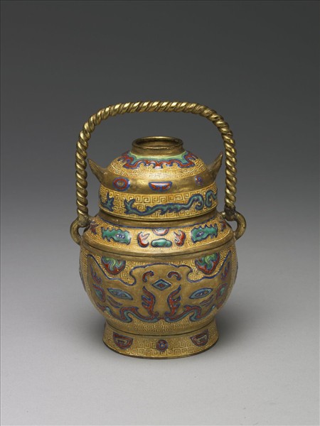 銅胎畫琺瑯提梁卣