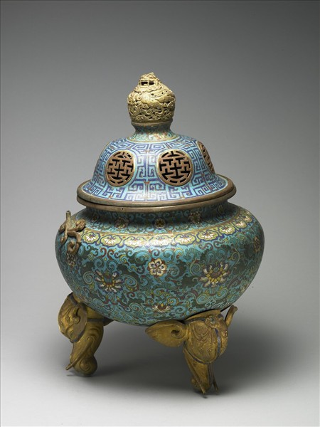 掐絲琺瑯鼎式爐