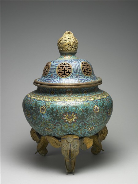 掐絲琺瑯鼎式爐