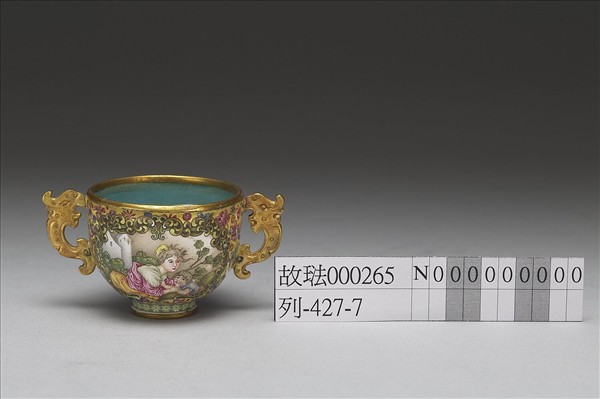 金胎畫琺瑯西洋人物杯